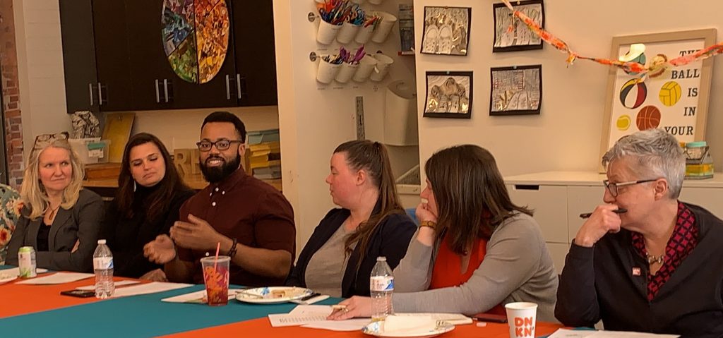 Man speaks at Lynn roundtable.